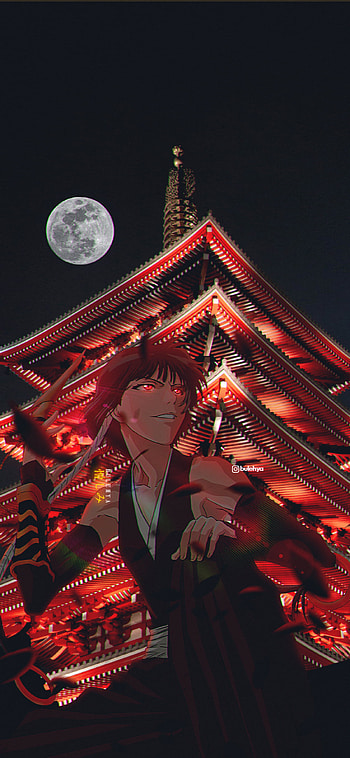 SOI FON, zanpakutobankai, soulsociety, full moon, soul, gotei13, red, shinji, moon, society, soifon, aizen, ichigo, bleach, yoruichi HD phone wallpaper