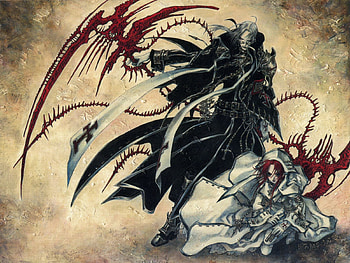 Deadly person, scythe, girl, black, man HD wallpaper
