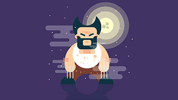 Wolverine Minimal Art, wolverine, superheroes, artwork HD wallpaper