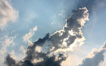 Nature, Sky, Sun, Clouds, Rays, Beams, Shadow HD wallpaper