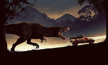Jurassic Park, Tyrannosaurus Rex HD wallpaper
