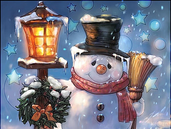 Snowman, winter, craciun, fantasy, iarna, christmas, snow, harsh taggar HD wallpaper