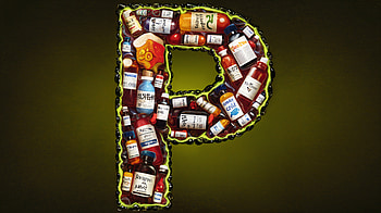 Dynamic P Letter: A Ultra Experience, bottle, graphic design, beverages HD wallpaper