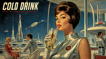 Galaxy Sip — Cold Drink Retro, Woman, Vintage, Sci Fi HD wallpaper