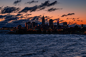 Cities, Architecture, Usa, Building, Night City, United States, Edgewater Park HD wallpaper
