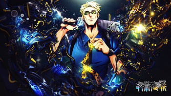 Yellow Eyes Kento Nanami With Blue Dress Jujutsu Kaisen HD wallpaper