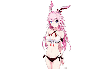 Swimsuit, anime girl, yae sakura, benghuai xueyuan HD wallpaper