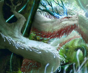 Genzo, the Gardian, fantasy, dragon HD wallpaper