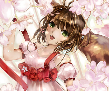 Blossom, cheryry flowres, Sakura Kinomoto HD wallpaper
