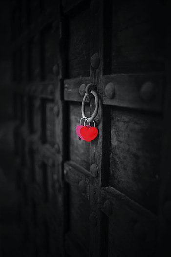 Hearts, Love, Lock, Dark, Gate, Goal HD phone wallpaper