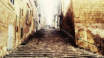 Stairs, landscapes, old, architecture, ancient, travel HD wallpaper