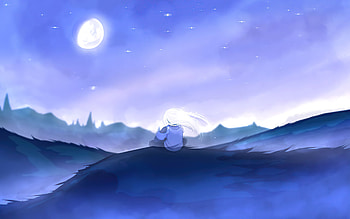 Blue Moon Nights , artist, artwork, digital-art, deviantart HD wallpaper
