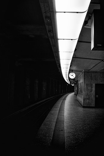 Clock, Cities, Bw, Chb, Railway, Station, Underground, Subway, Metro HD phone wallpaper