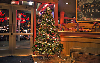 Christmas Tree, holiday, christmas, tree, red HD wallpaper