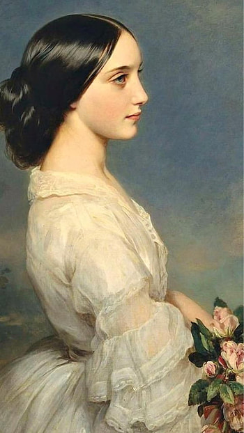 Arte aesthetic, rosas, flores, woman, estética, azul, pintura HD phone wallpaper