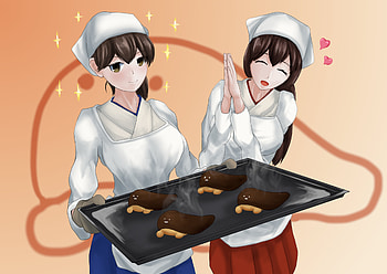 Akagi & Kaga, Akagi (Kancolle), Kaga (Kancolle), Anime, Kantai Collection HD wallpaper