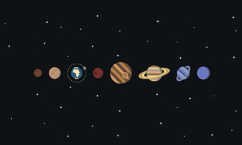 Solar System Minimalism, solar-system, planets, stars, minimalism, artist, artwork, digital-art HD wallpaper