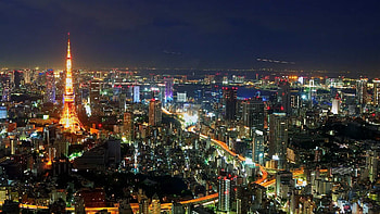 Tokyo city , Japanese skyline, Urban scenery, High-quality HD wallpaper