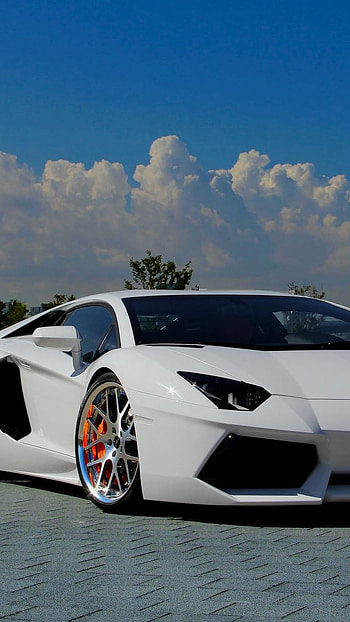 Lamborghini Car, White Car HD phone wallpaper