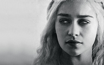 Daenerys Targaryen, british, entertainment, beautiful, people, emilia clarke, celebrity, tv series, black and white, models, game of thrones HD wallpaper