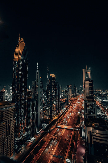 Cities, Architecture, Lights, Road, Night City HD phone wallpaper