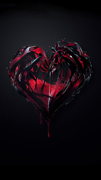 Unique, Red Heart HD phone wallpaper