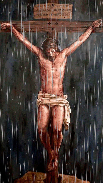 Jesus, crusifixion, religious_item, rain, son-of-god, crucified, easter HD phone wallpaper