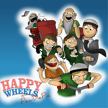 Happy Wheels With PewDiePie by PolisBil Happy Wheels With PewDiePie by PolisBil HD phone wallpaper