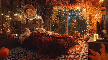 Cozy Autumn Aesthetic Bedroom - Ultra, cozy autumn aesthetic, bedroom, autumn decor HD wallpaper