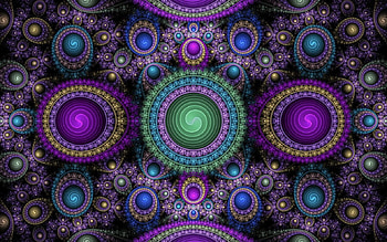 Don't Spin Round, purple, colors, fractal, green HD wallpaper