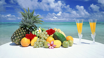 Cocktail, Summer, Paradise, Beach, Sunset Sea HD wallpaper
