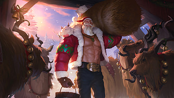 Santa Braum LoL Runeterra PC, video game, Legends of Runeterra, Braum (League Of Legends) HD wallpaper