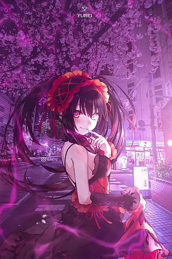 kurumi Tokisaki, spyxfamily, magenta, pink, cuteanimegirl, anime, datealive, anime, yandere HD phone wallpaper