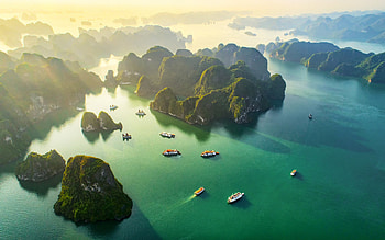 Tropical Islands, Vietnam, Ocean sunset, Beautiful landscape HD wallpaper