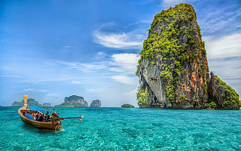 Tropical island, Summer travel, Thailand, Blue lagoon HD wallpaper