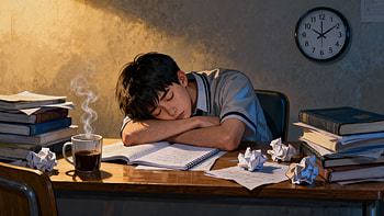 sleeping, Student, desk, book HD wallpaper