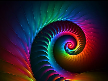 Running wild, colorful, awesome, art, , beautiful, spiral, shiny, neon, digital, abstract, rainbow, bright, cool, fractal HD wallpaper