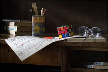 Books, Miscellanea, Miscellaneous, Table, Spectacles, Glasses, Rubik's Cube, Pens, Handles, Ruler, Instructions, Instruction HD wallpaper