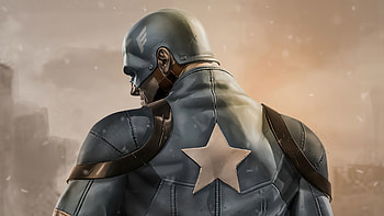 Captain On The Battlefield, captain-america, superheroes, artwork, artist, artstation HD wallpaper