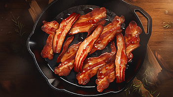 Sizzling Bacon - Gourmet Background, food, bacon HD wallpaper