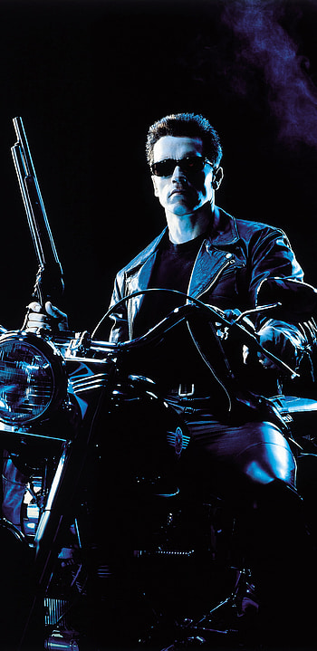 Terminator 2, Arnold Schwarzenegger, Samsung Galaxy Note 9, Q display HD phone wallpaper