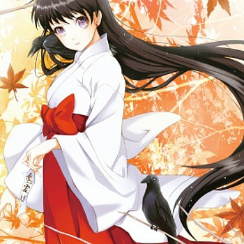Shrine Maiden, rei hino, yukata, sailormoon, leave, nice, cg, maiden, talisman, female, sweet, hino rei, white, bird, girl, mars, rei, anime girl, maple, anime, pretty, sailor moon, lovely, kimono, long hair, beauty, crown, lady, , sailor mars, magical girl, beautiful, black hair, red, hino HD wallpaper