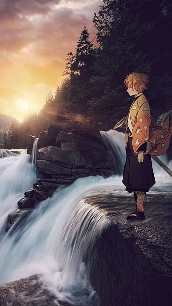 Zenitsu, katana, people_in_natural HD phone wallpaper