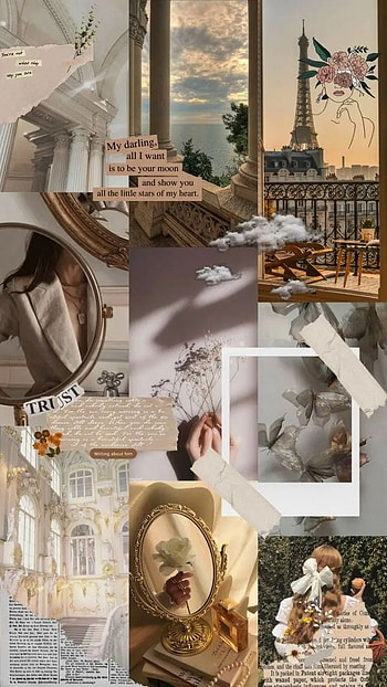 Aesthetic, beige, whites, nature HD phone wallpaper
