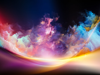 Abstract, colorful, clouds, curves HD wallpaper