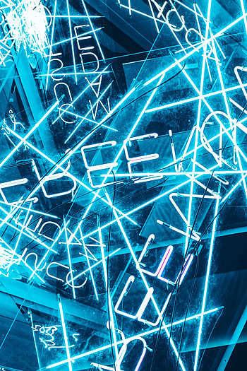 Miscellanea, Miscellaneous, Neon, Stripes, Streaks, Glow, Letters HD phone wallpaper