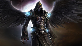 Fantasy - Angel Shadow Fantasy Man Black Dark Wings HD wallpaper