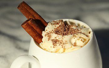 Cappuccino with whip cream, Chocolate-infused delight, Tempting treat, Indulgent delight HD wallpaper