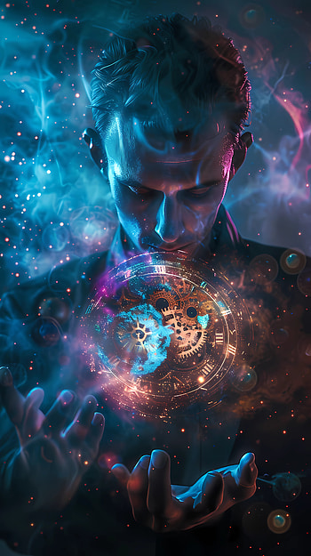 Master of time, man, portrait, Fantasy & Sci Fi HD phone wallpaper