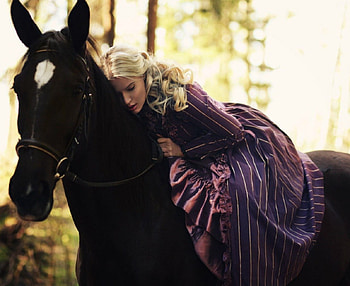 Princess Cowgirl, fairytale, style, fun, cowgirls, fashion, horses, blondes, fantasy, girls, women, models, western, female HD wallpaper